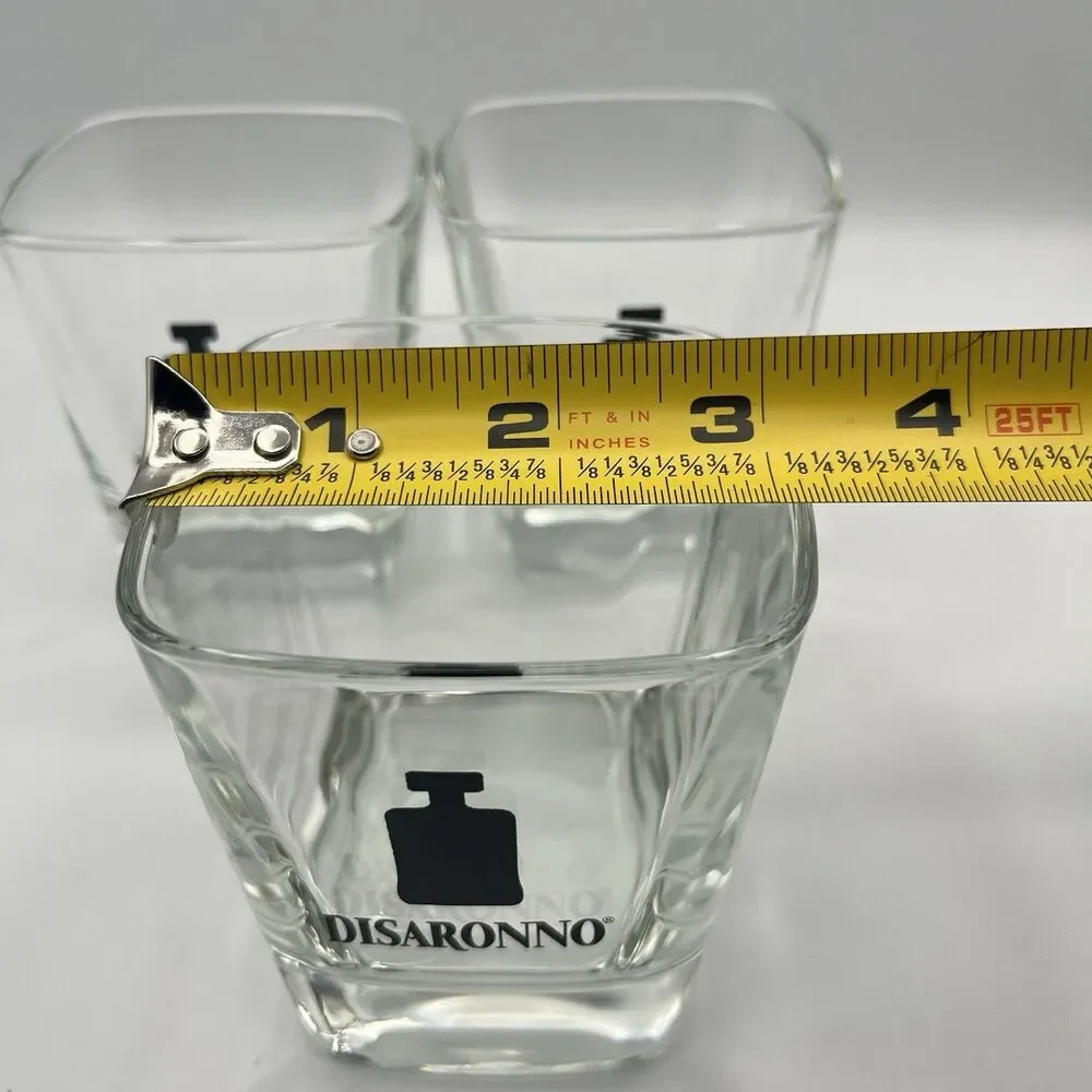 4 Disaronno Square Rocks / Cocktail Glasses